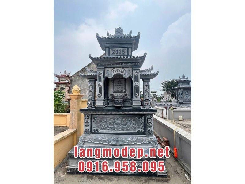 Mẫu lăng thờ chung bằng đá bền đẹp chuẩn phong thuỷ, giá tốt năm 2025