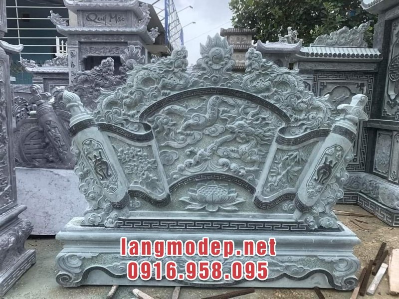 Mẫu cuốn thư đá xanh rêu Long cuốn thuỷ ý nghĩa, tinh tế, nổi bật