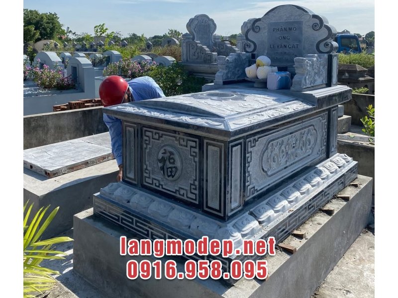 Mộ đá không mái - Mộ đá tam sơn (hậu bành) đơn giản, bền đẹp, giá tốt năm 2025