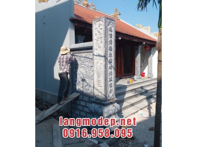 LĂNG MỘ ĐẸP NINH BÌNH chuyên tư vấn thiết kế, thi công lắp cột đồng trụ đá bền đẹp chuẩn phong thuỷ, giá tốt, uy tín, chất lượng