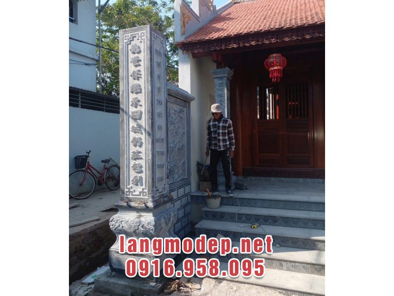 Mẫu cột đồng trụ đá tại Hà Nội bền đẹp vĩnh cửu với thời gian và mang đậm giá trị tâm linh, phong thuỷ cao quý