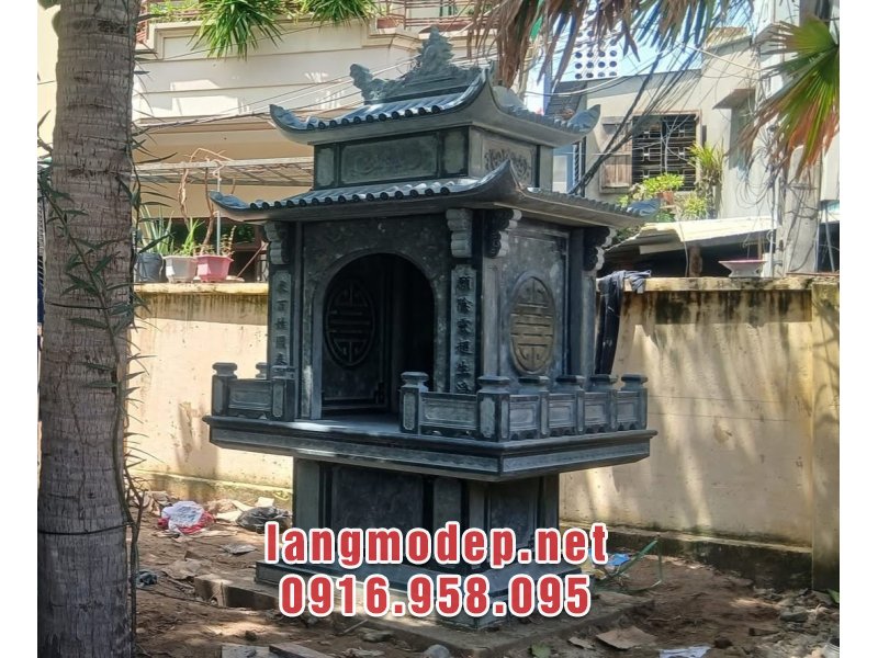 Mẫu cây hương đá xanh rêu 2 mái bền đẹp, chuẩn phong thuỷ, giá tốt