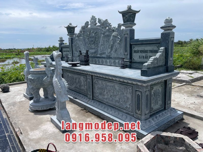 Mẫu mộ tổ, lăng mộ tổ bằng đá tự nhiên bền đẹp chuẩn phong thuỷ, giá tốt năm 2025