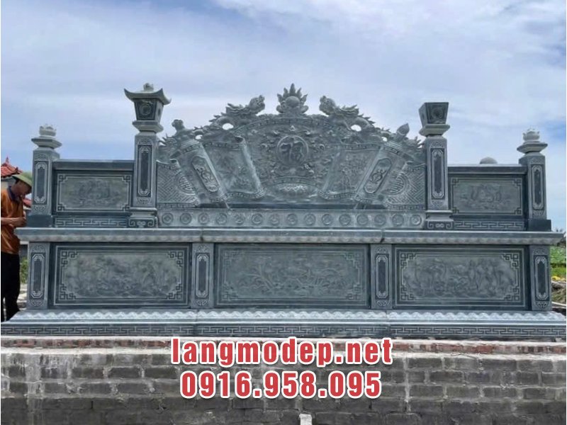 Hình ảnh mặt sau mẫu mộ tổ bằng đá đẹp