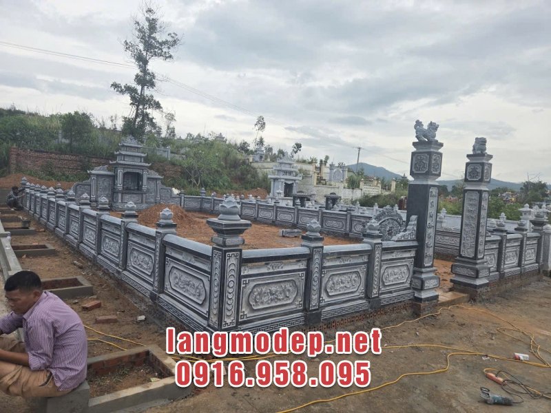 Khu lăng mộ đá gia đình, dòng họ bền đẹp chuẩn phong thuỷ, giá tốt năm 2025