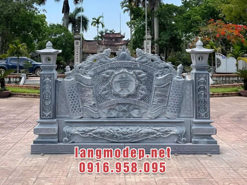 Mẫu bình phong đá nhà thờ tinh tế, sang trọng, ý nghĩa, bền đẹp chuẩn phong thuỷ, giá tốt năm 2025