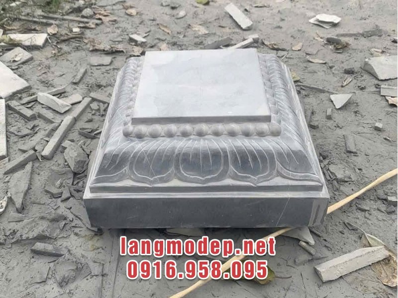 Chân cột đá vuông tảng bệt đơn giản, vững chắc, bền đẹp, giá tốt