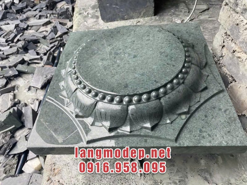 Mẫu đá kê chân cột xanh rêu tinh tế, sang trọng, cổ kính, bền đẹp, giá tốt