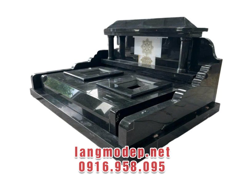 Mộ đôi đá hoa cương (đá granite) là lựa chọn bền vững, sang trọng cho ông bà, cha mẹ