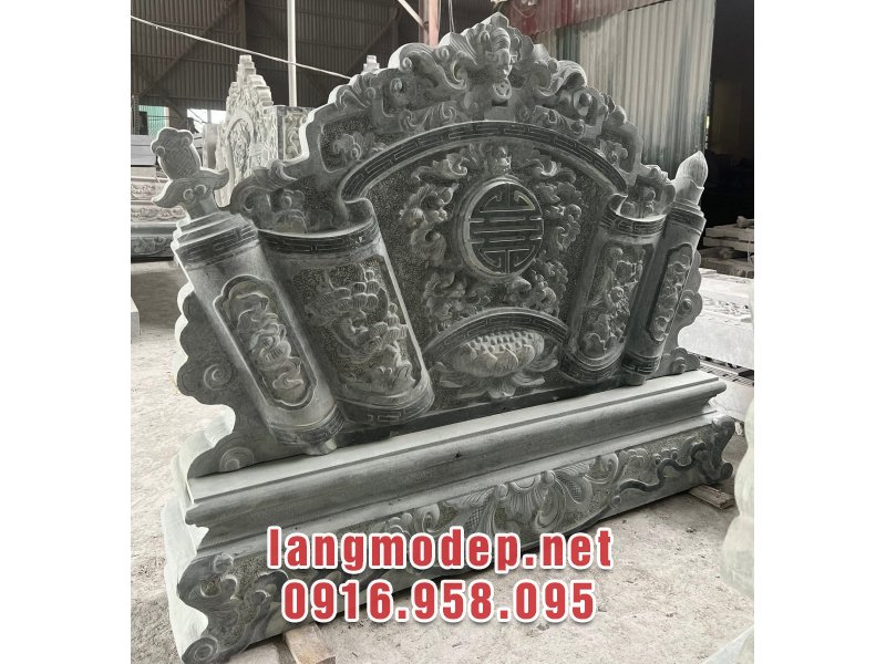 Lăng mộ đẹp Ninh Bình chuyên tư vấn thiết kế, thi công lắp đặt cuốn thư, bình phong đá bền đẹp, giá tốt, uy tín, chất lượng