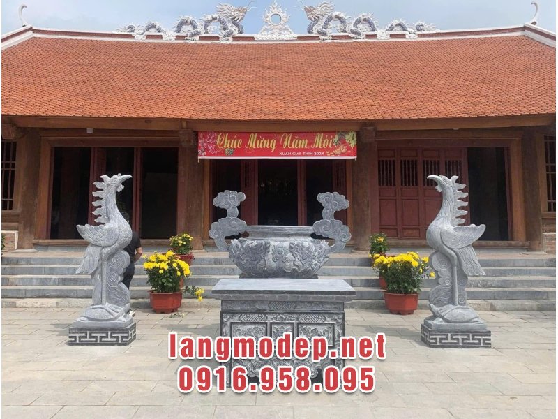 Bộ đồ thờ đá xanh bền đẹp, trang nghiêm, cổ kính, giá tốt năm 2026