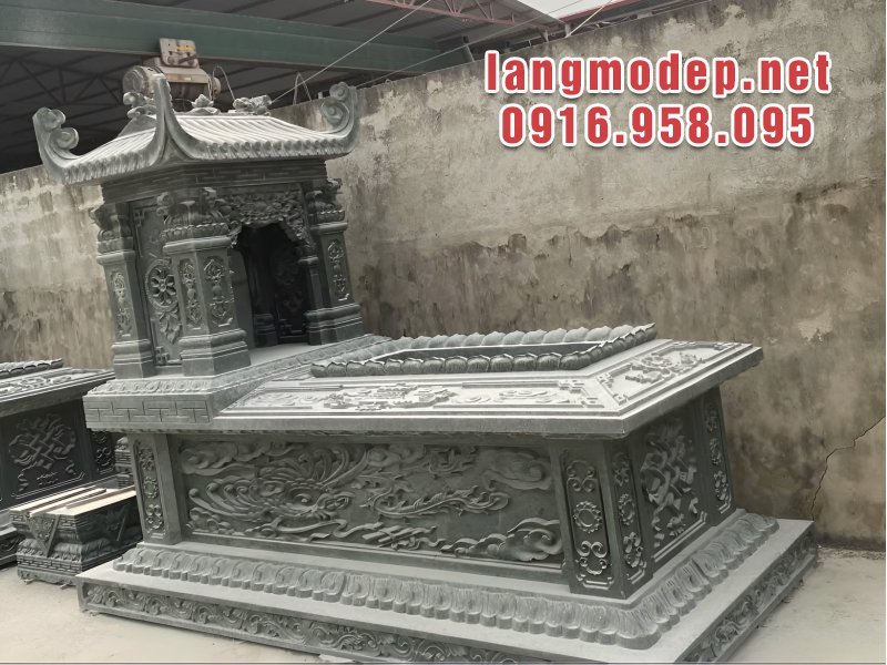 Mộ 1 mái đá xanh rêu cao cấp tinh tế, sang trọng, ý nghĩa, bền đẹp, giá tốt năm 2026