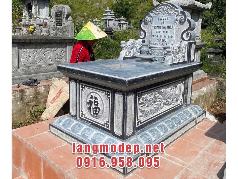 Mộ đá hậu bành đơn giản, chuẩn phong thuỷ, bền vững, giá tốt năm 2026