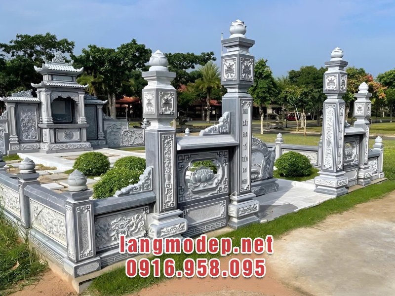 Mẫu nghĩa trang gia đình bằng đá chuẩn phong thuỷ, bền đẹp, giá tốt năm 2026