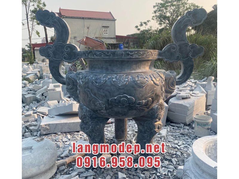 Lăng mộ đẹp Ninh Bình chuyên cung cấp lư hương đá tự nhiên bền đẹp chuẩn phong thuỷ, giá tốt, uy tín, chất lượng
