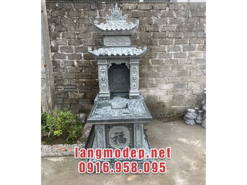 Mộ đơn 2 mái đá xanh rêu bền đẹp vĩnh cửu với thời gian và mang đậm giá trị tâm linh, phong thuỷ sâu sắc