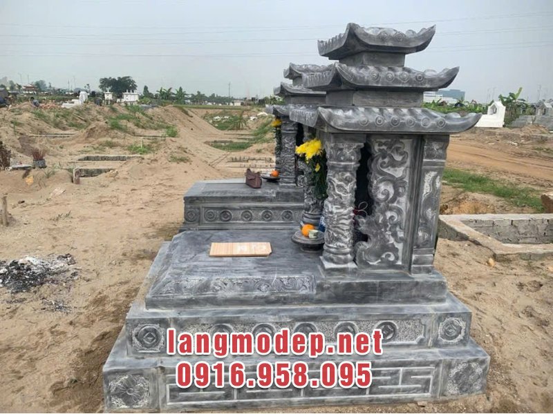 Mộ tam cấp đá 3 mái uy nghi, cổ kính, chuẩn phong thuỷ, giá tốt năm 2026
