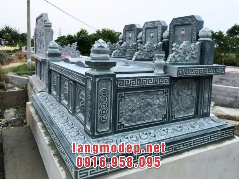 Lăng mộ đẹp Ninh Bình chuyên tư vấn thiết kế, thi công lắp đặt mộ đá 3 ngôi bền đẹp, giá tốt, uy tín, chất lượng trên toàn quốc
